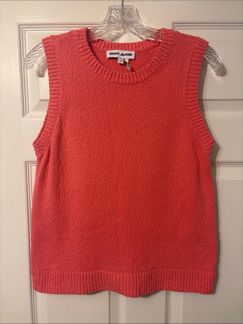DKNY Jeans Coral Knit Sleeveless Vest